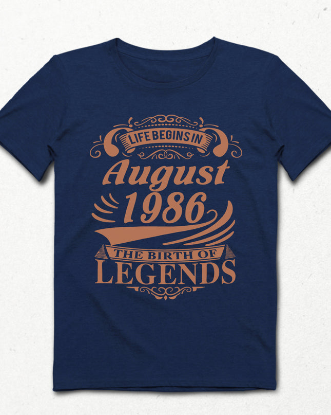 Life Begins indigo doğum günü tshirt - basmatik.com