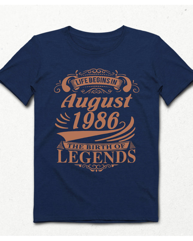 Life Begins indigo doğum günü tshirt - basmatik.com