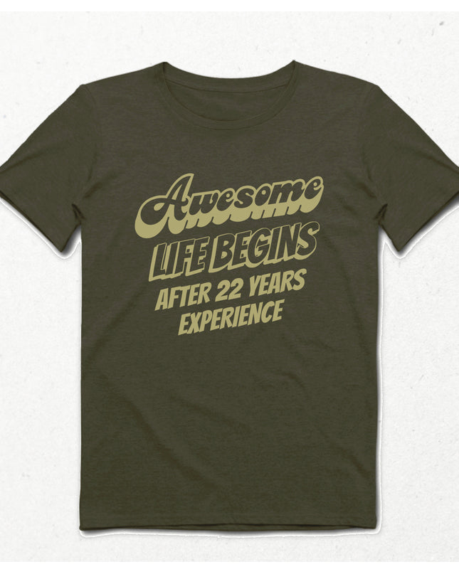 Experince haki doğum günü tişört - basmatik.com