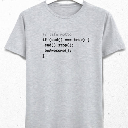 life motto cod tişört - basmatik.com