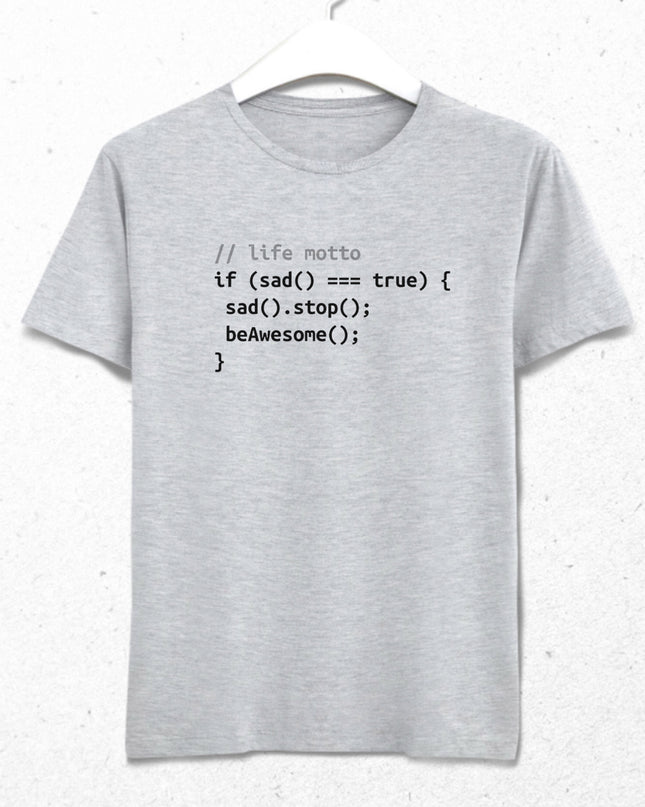 life motto cod tişört - basmatik.com