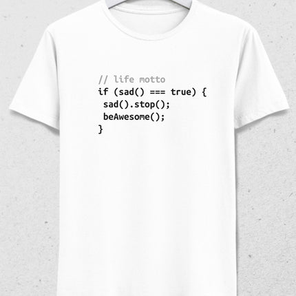 life motto cod tişört - basmatik.com