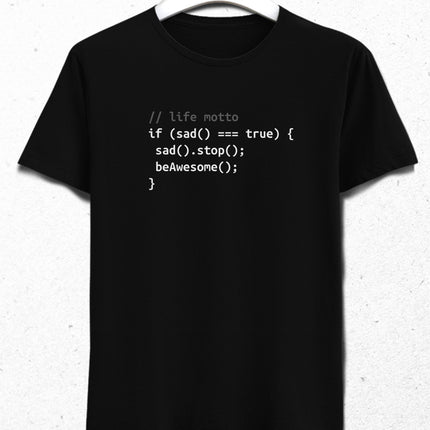 life motto cod tişört - basmatik.com