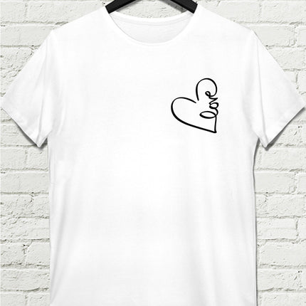 Love Beyaz Erkek tshirt - basmatik.com