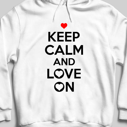 Love on beyaz kapşonlu - basmatik.com