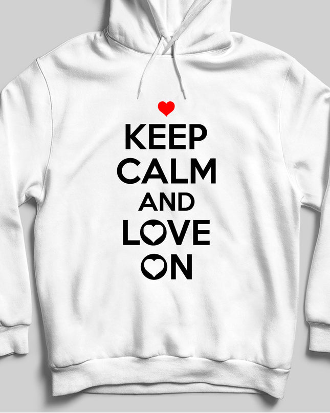 Love on beyaz kapşonlu - basmatik.com