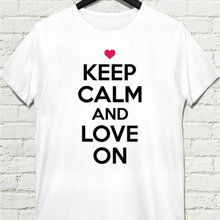 Love on Beyaz Erkek tshirt - basmatik.com