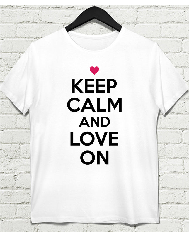 Love on Beyaz Erkek tshirt - basmatik.com