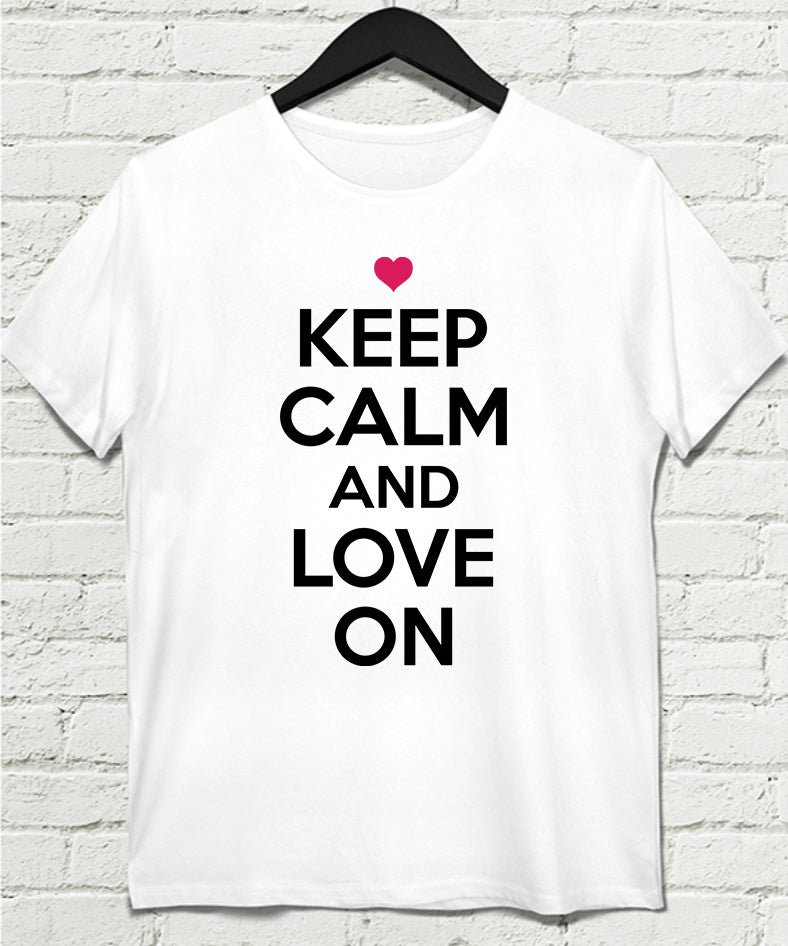 Love on Beyaz Erkek tshirt - basmatik.com