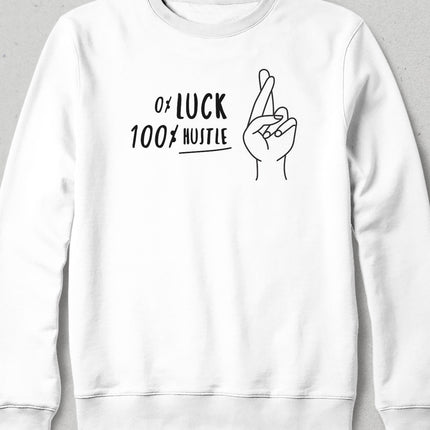 luck beyaz sweatshirt - basmatik.com