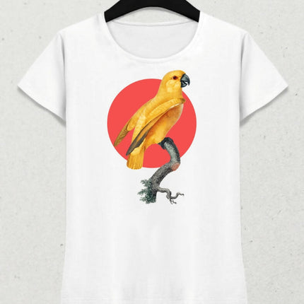 Papağan Kadın Kısa Kol T-shirt 2 - basmatik.com
