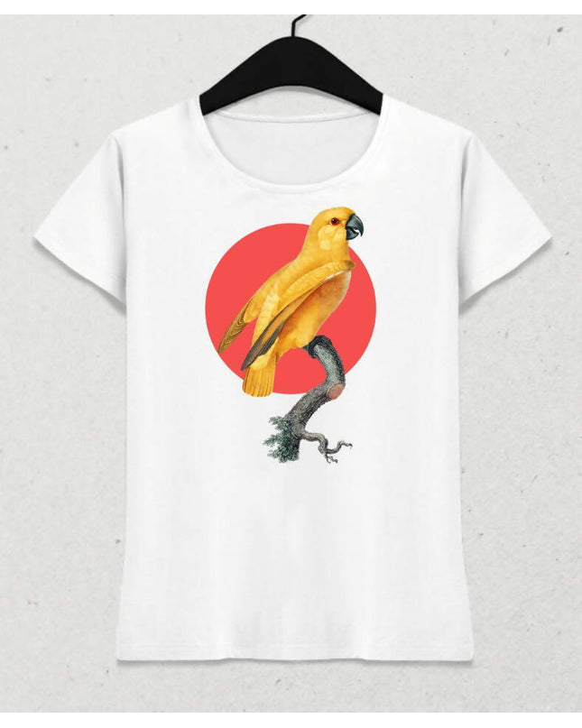 Papağan Kadın Kısa Kol T-shirt 2 - basmatik.com
