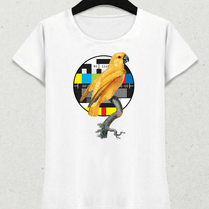 Papağan Kadın Kısa Kol T-shirt 10 - basmatik.com