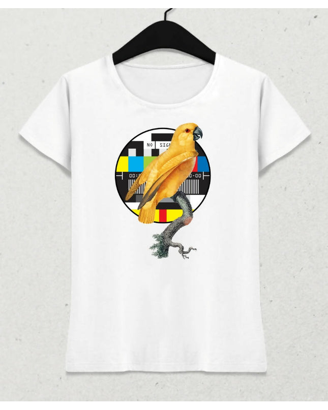 Papağan Kadın Kısa Kol T-shirt 10 - basmatik.com