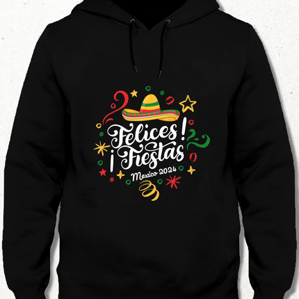 Felices Fiestas Mexico Siyah Sweatshirt