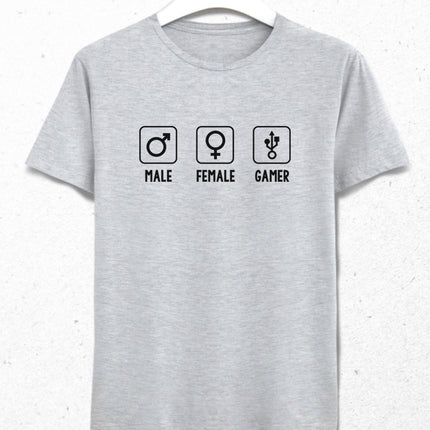 Male female gamer tişört - basmatik.com