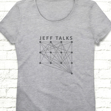 Jeff Talks kadın gri tişört - basmatik.com