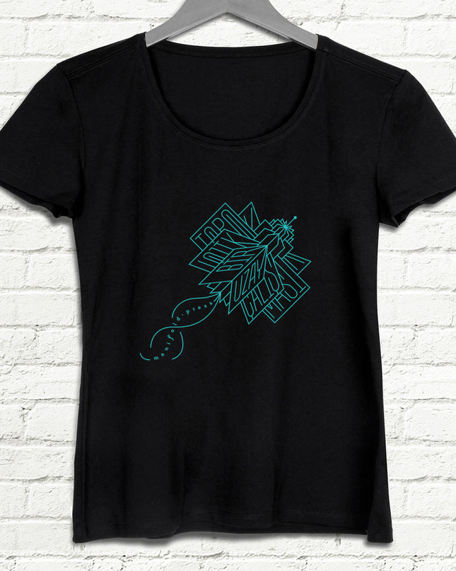 Manifold Roket kadın siyah tişört - basmatik.com