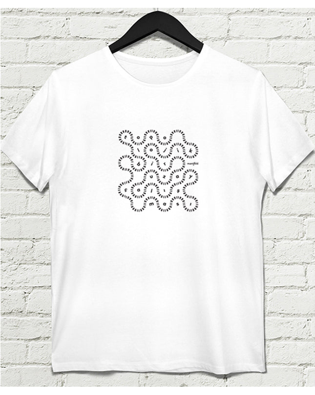 Manifold Tırtıl beyaz erkek tişört - basmatik.com