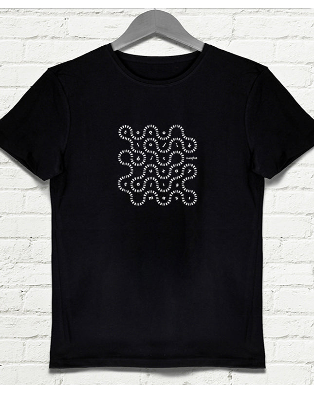 Manifold Tırtıl siyah erkek tişört - basmatik.com