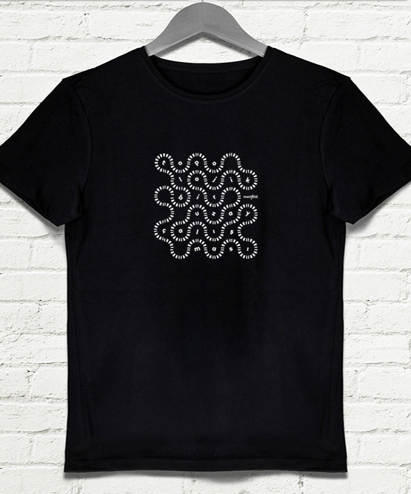 Manifold Tırtıl siyah erkek tişört - basmatik.com