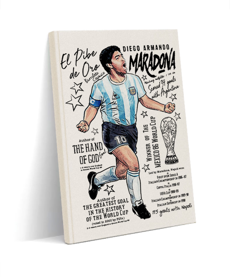 Maradona kanvas defter - basmatik.com