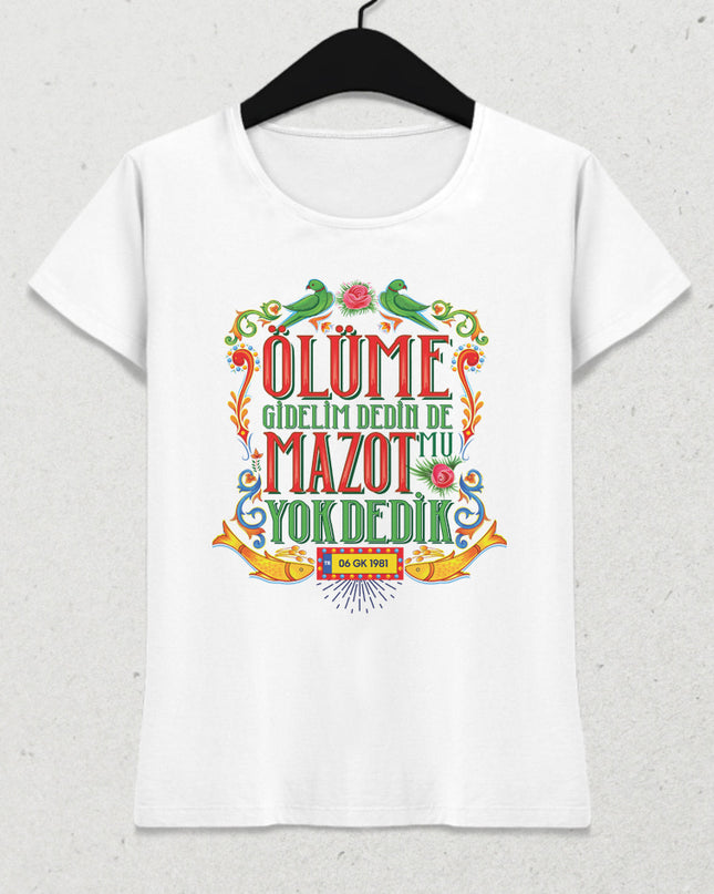 Mazot Beyaz Tişört - basmatik.com