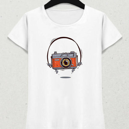 Fun Camera Kadın Tişört - basmatik.com