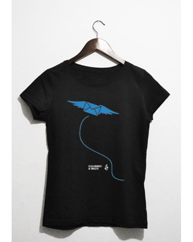 mektup siyah t-shirt - basmatik.com