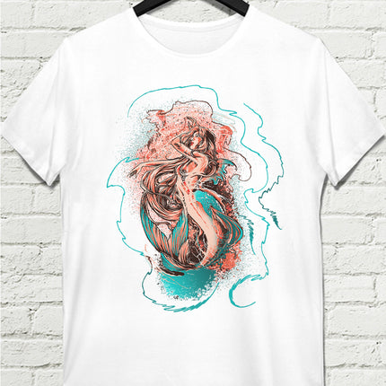 Mermaid Beyaz Tişört - basmatik.com