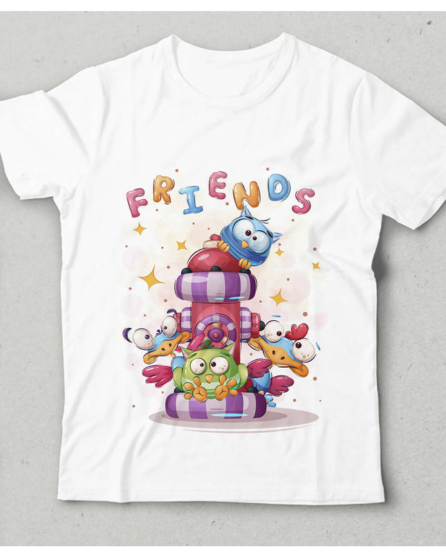 Friends Bisiklet yaka Kısa Kollu Tişört
