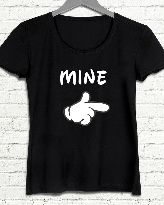 mine siyah Kadın tshirt - basmatik.com