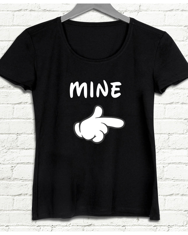 mine siyah Kadın tshirt - basmatik.com