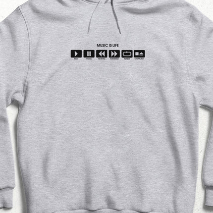 music is life kapşonlu - basmatik.com