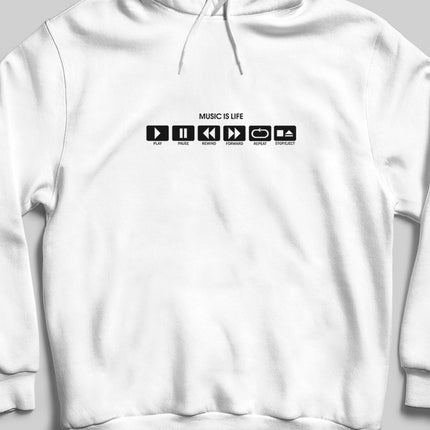 music is life kapşonlu - basmatik.com