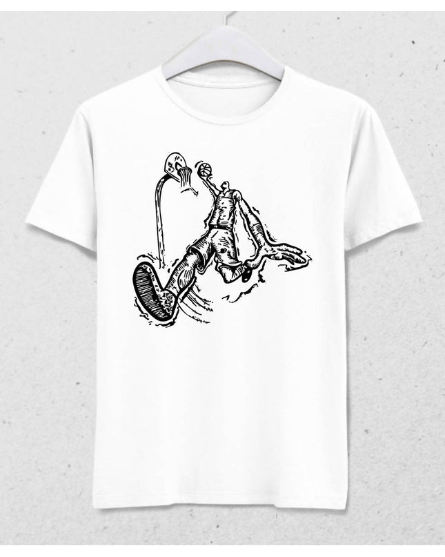 Basketbol Erkek Beyaz Tişört - basmatik.com