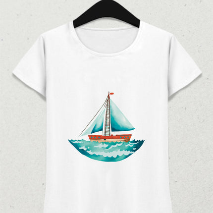 Yelkenli Tatil ve Deniz Temalı Tişört
