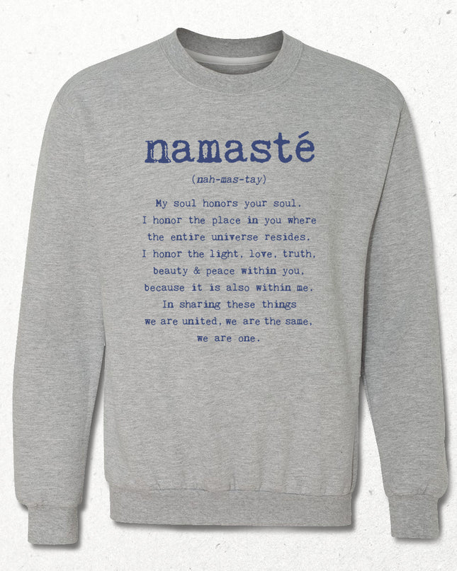 namaste beyaz sweatshirt - basmatik.com