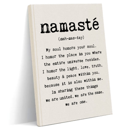 namaste yoga kanvas defter - basmatik.com