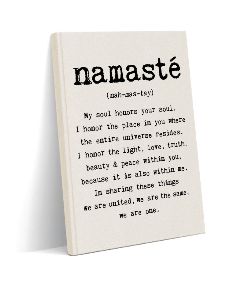namaste yoga kanvas defter - basmatik.com