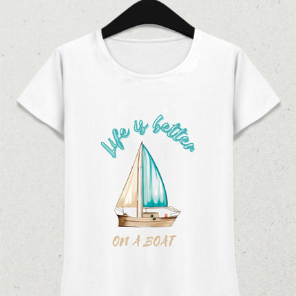 Hayat Teknede Daha Güzel Tatil Tişört