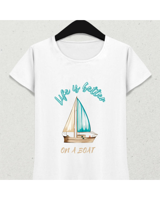 Hayat Teknede Daha Güzel Tatil Tişört