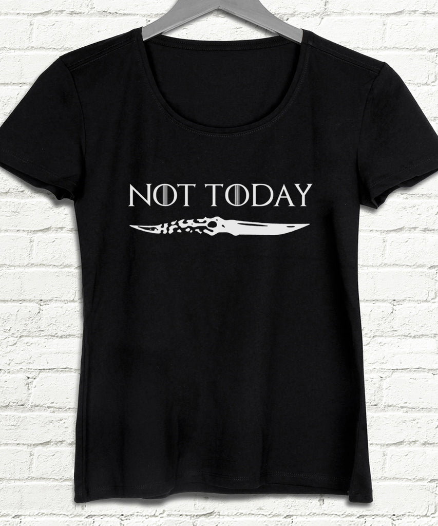 Not today siyah kadın tişört - basmatik.com