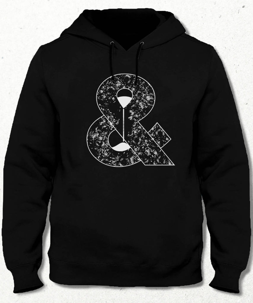 Kum Saati Kapüşonlu Siyah Sweatshirt