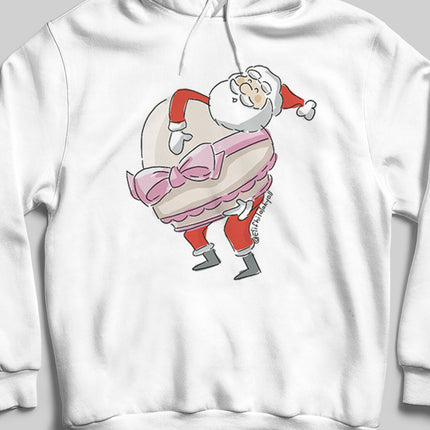 Noel Baba Beyaz Kapşonlu - basmatik.com