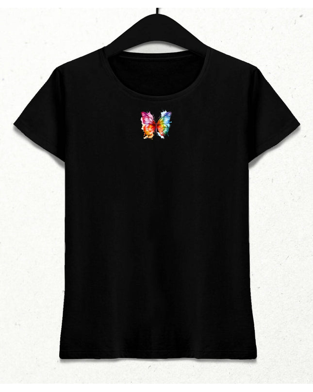 Renkli Kelebek T-shirt 6 - basmatik.com