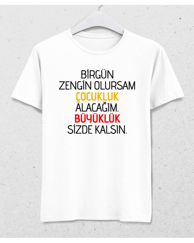 Büyüklük Sizde Kalsın Erkek Beyaz Tişört - basmatik.com
