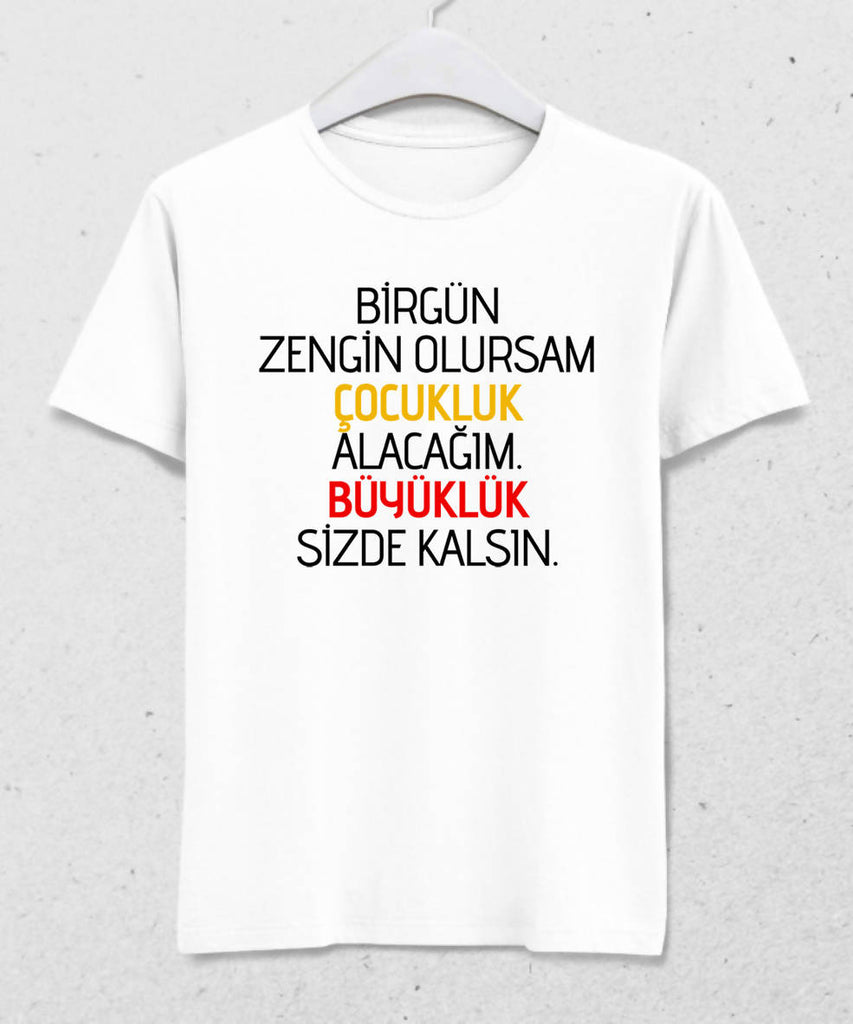 Büyüklük Sizde Kalsın Erkek Beyaz Tişört - basmatik.com