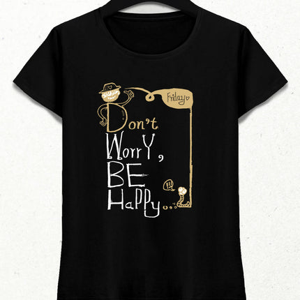 Be Happy Kadın Tişört - basmatik.com