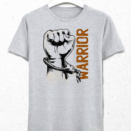 Freedom Fist Erkek Gri Tişört - basmatik.com